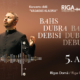 Poster for a classical music concert on August 5 in Riga Cathedral named "Bach. Dubra. Debussy"